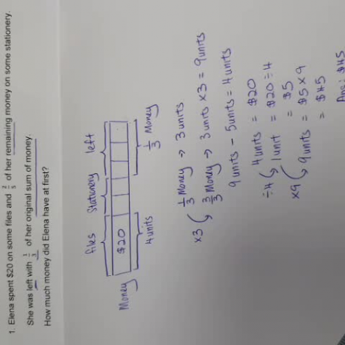 Word Problem involving fraction - Remainder type 2 Qn1 