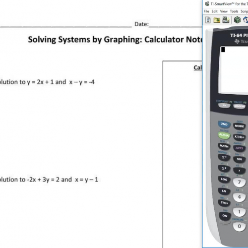 Solving Systems in the Calculator