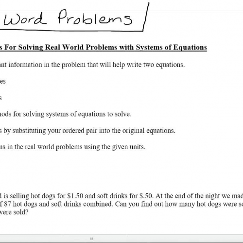 A1 - 7.4  Word Problems