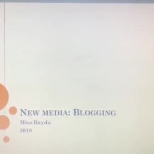 Blogging Introduction