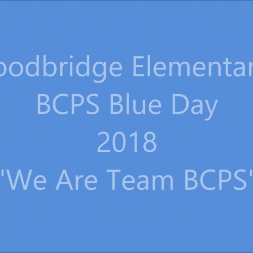 BCPS Blue Day Woodbridge Elementary 2018