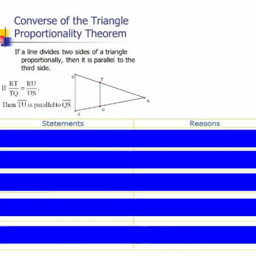 Converse of the Triangle Proportionality Theorem