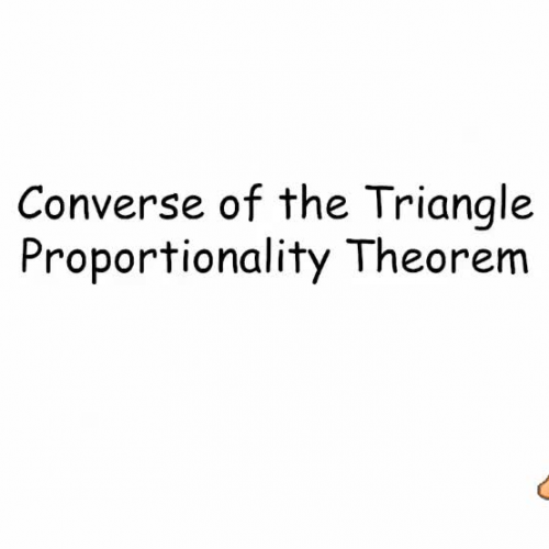 Conv of Triangle Proportionality