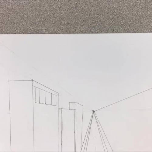 One Point Perspective City