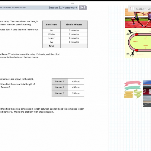 Lesson 43: Estimating Sums and Differences by Rounding - questions 3 & 4