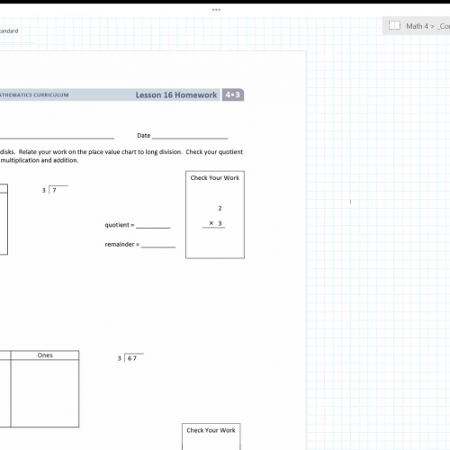 Lesson 37: The Place Value Model and the Standard Algorithm - questions 1 & 2