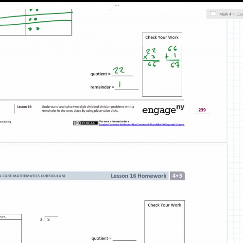 Lesson 37: The Place Value Model and the Standard Algorithm - questions 3 & 4