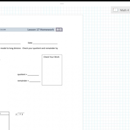 Lesson 38: The Place Value Model and the Standard Algorithm - questions 1 & 2