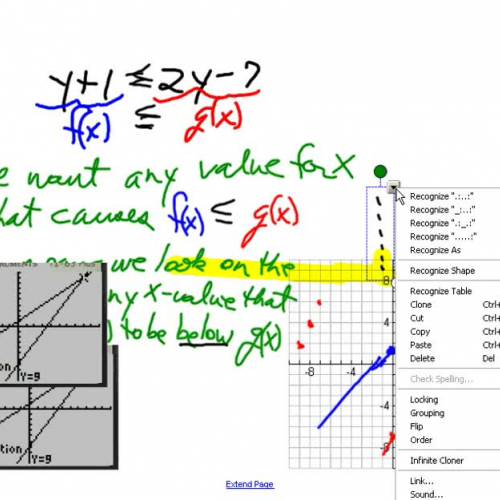 Solving Linear Inequalities Graphically