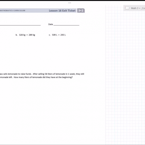 Review HW - Addition & Subtraction - part 1