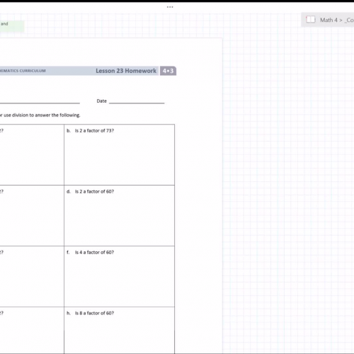 Lesson 40: Use Division, Associative Property, and Patterns to Test for Factors