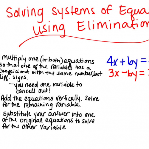 Solving Systems of Equations Using Elimination