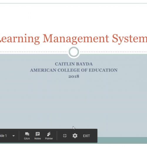 Learning Management Systems 