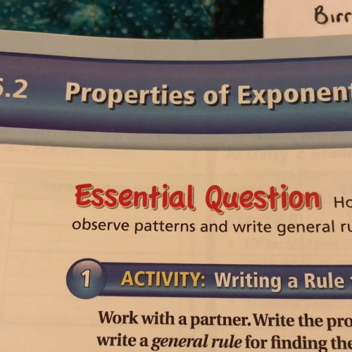 6.2 Properties of Exponents Explore