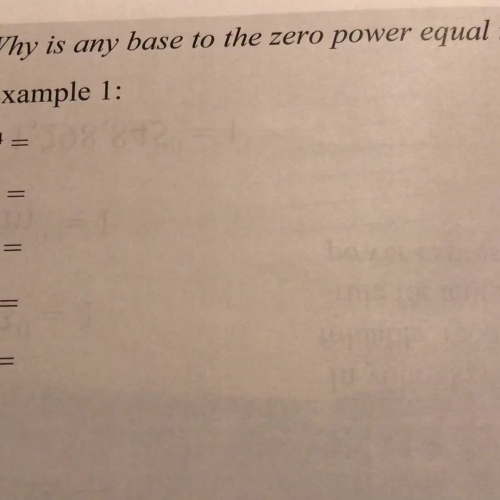 Zero and Negative Exponents