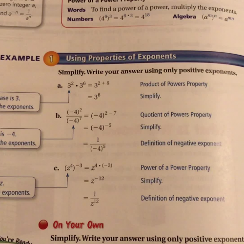 6.2 Properties of Exponents Examples and Practice