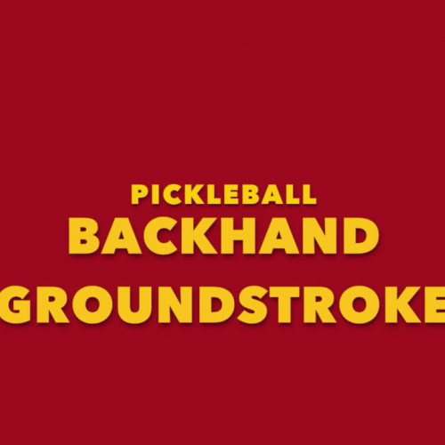 Centerville Pickleball Backhand Groundstroke