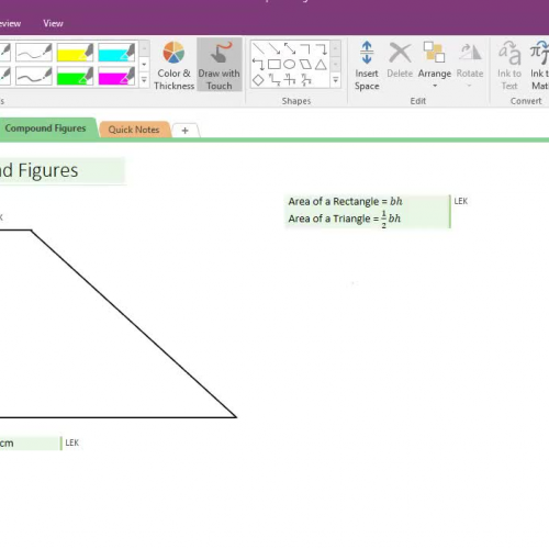 Find the area of a compound figure assignment