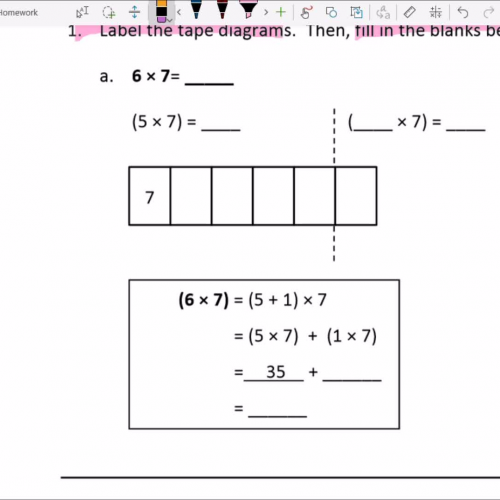 Lesson 49: Use the Break-Apart Property To Multiply and Dividing by 6 and 7 (part 1)