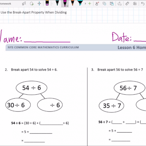 Lesson 49: Use the Break-Apart Property To Multiply and Divide by 6 and 7 (part 2)