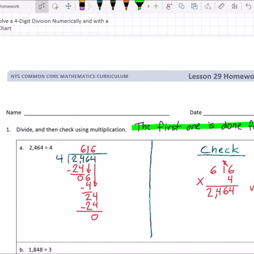 Lesson 45: Solve a 4-Digit Division Numerically and Checking Your Answer