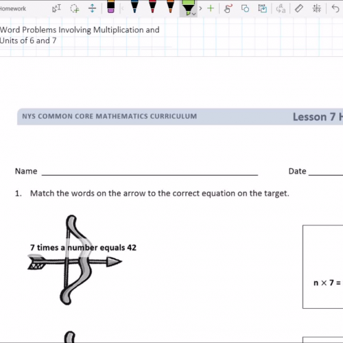 Lesson 50: Word Problems with Multiplication & Division of 6 & 7