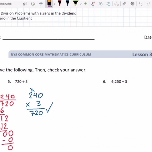  Lesson 46: Division Problems with a Zero in the Dividend or with a Zero in the Quotient