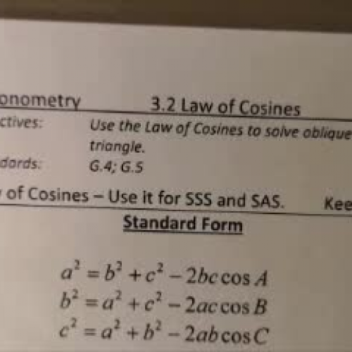 Trig 3.2 Video #1