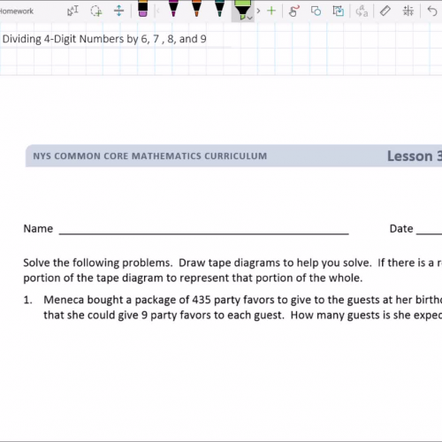 Lesson 47: Dividing 4-Digit Numbers by 6, 7 , 8, and 9