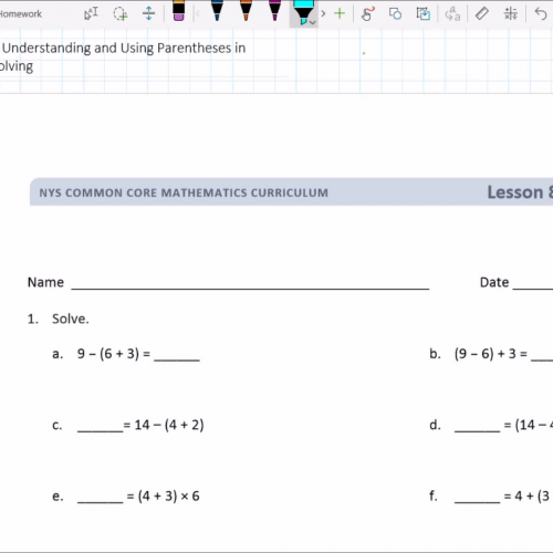 Lesson 51: Understanding and Using Parentheses in Problem-Solving