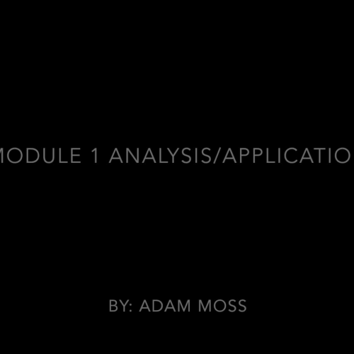 Module 1 Analysis/Application Moss