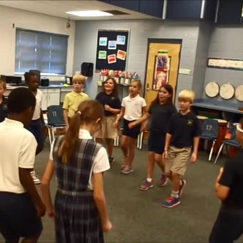 17-18 Ms. Farinas' 3rd grade class "Movement Canon" by Kriske/DeLelles