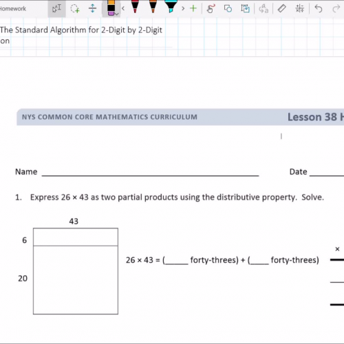 Lesson 51: The Standard Algorithm for 2-Digit by 2-Digit Multiplication