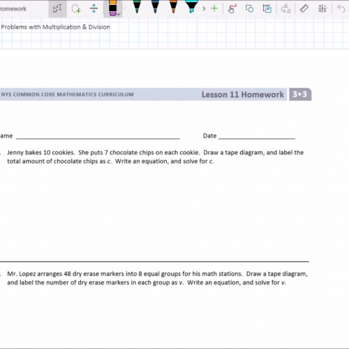 Lesson 54: Word Problems with Multiplication & Division of 8