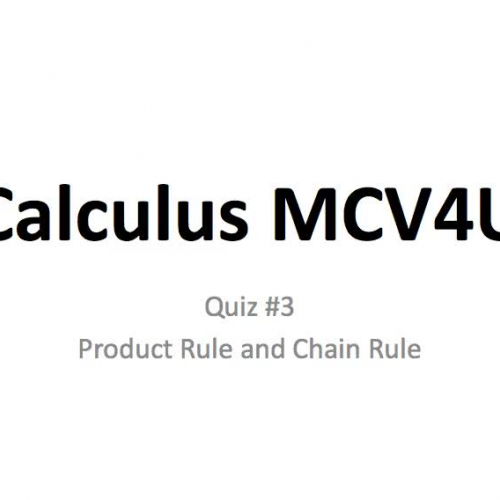 Calculus Quiz 3 Review