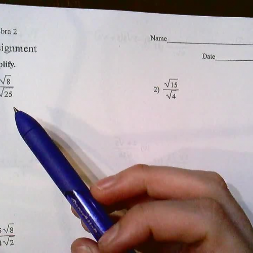 Dividing Radicals (Problem 1 and 3)