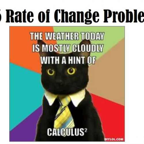 Physics Rate of Change Problems