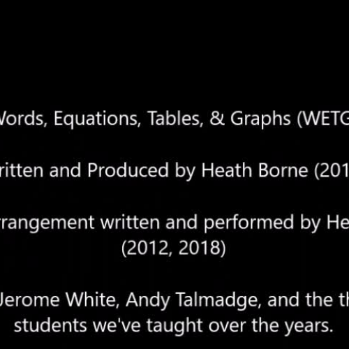 Words Equations Tables and Graphs