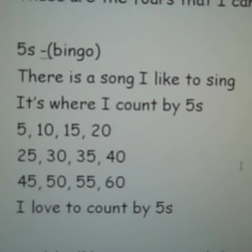 Fives Multiplication Song