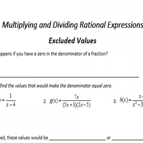 Multiplying & Dividing Rational Expressions