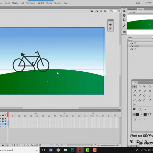 Using the Drawing Tools to Draw a bicycle and convert to symbol