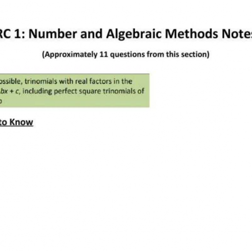 RC 1 Notes for EOC