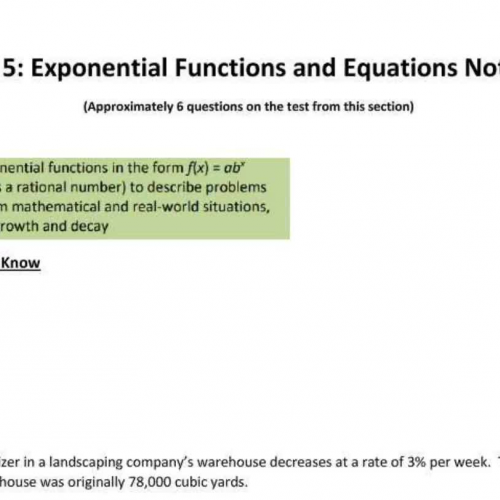 RC Notes for EOC