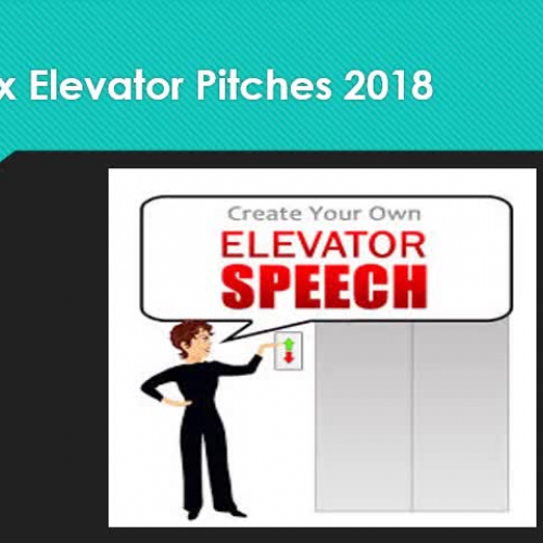 Elevator Pitches 2018