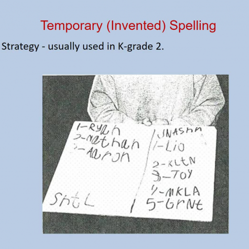 Temporary Spelling