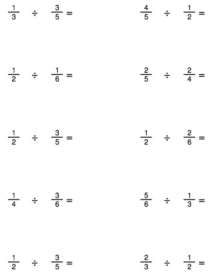 6th Grade Math Worksheets and Division Problems