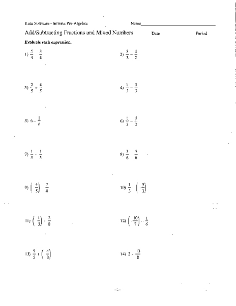 Year Sixth6th Grade Math Worksheets Printable Worksheet Template
