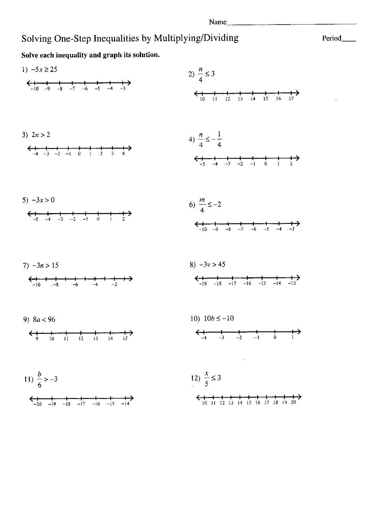 Linear Inequalities In Two Variables Worksheet Answers Worksheet List