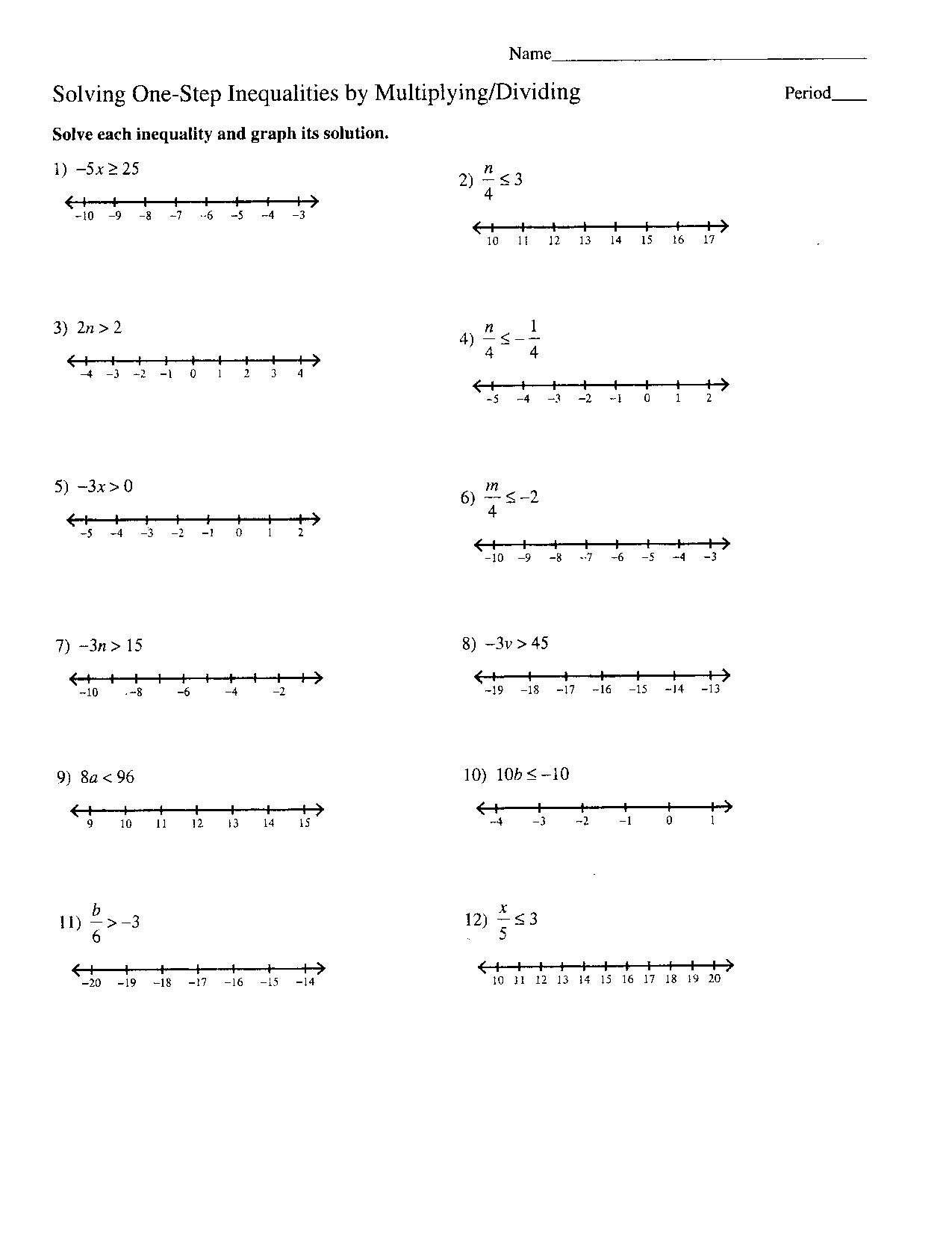 Compound Inequalities Worksheet Algebra 1 Escolagersonalvesgui