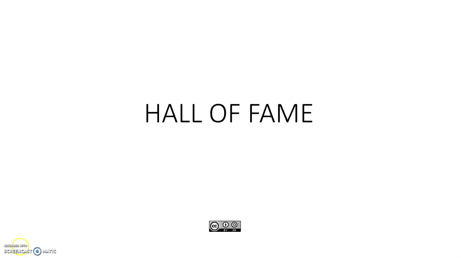 Hall of fame